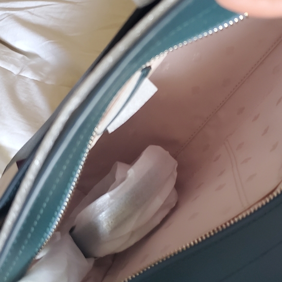 Kate Spade Brand New Purse Bag Teal Green Pink - Picture 6 of 14